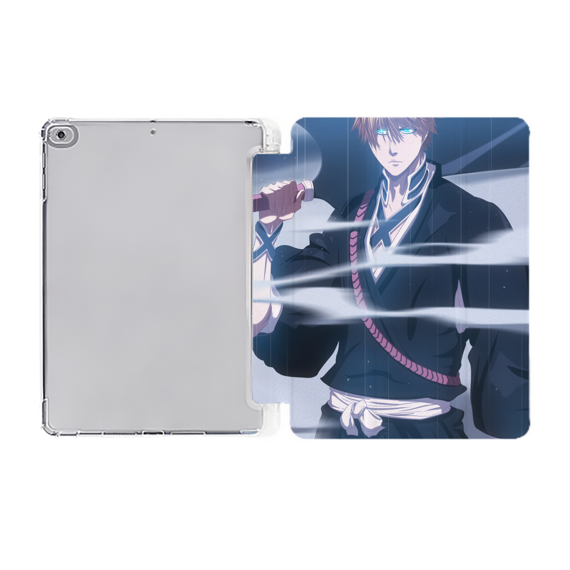 （画像用） ブリーチ BLEACH IPad ケース ペン収納付き 三つ折りスタンド PUレザー×シリコン 対応機種9.5/10.5/10.9インチ